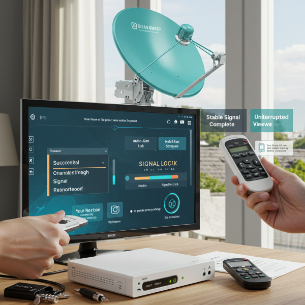 Receiver programming + dish alignment