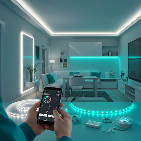 تركيب وبرمجة شريط ليد ذكي